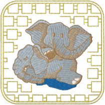 Elephants embroidered shirts