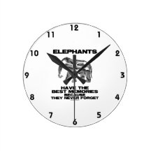 Elephants Have The Best Memories They Never Forget Round Clocks