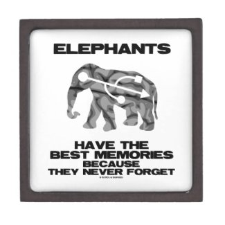 Elephants Have The Best Memories They Never Forget Premium Jewelry Box