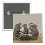Elephants having tea party pins