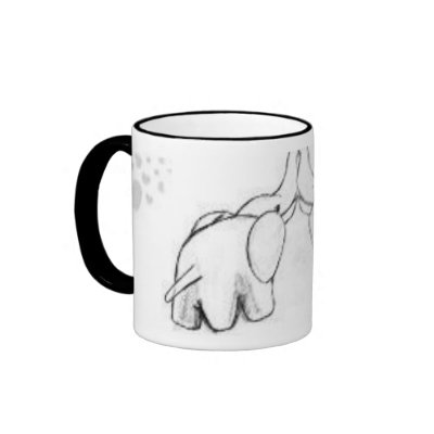 Elephants In love Coffee Mug by psimawesome