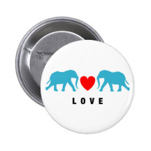 Elephants in Love Pin