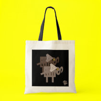 Elephants in the Dark Tote bags