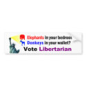 Elephants In Your Bedroom bumper stickers by ThinkFreely Elephants In Your Bedroom bumper stickers
