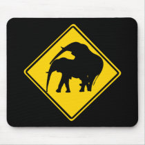 ELEPHANTS JAM ROAD SIGN mousepads