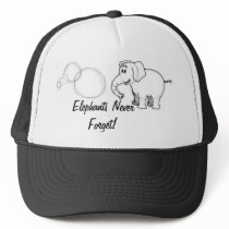 Elephants Never Forget! hats