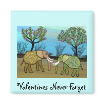 Elephants Never Forget Refrigerator Magnets