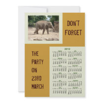 Elephants Never Forget Party Event 2012 Invitation