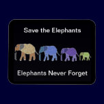 Elephants Never Forget Premium Magnet magnets