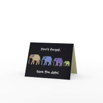 Elephants Never Forget Save the date card