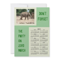 Elephants Never Forget Your Party 2011 Calendar