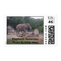 Elephants Remember postage by Poetlady Elephants Remember postage