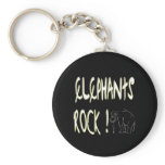Elephants Rock! Keychain