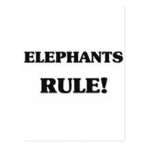 Elephants Rule Postcard