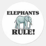 ELEPHANTS Rule! Round Sticker