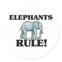 ELEPHANTS Rule! stickers