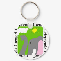 Elephants Trumpet Tshirts and Gifts keychains