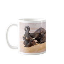 Elephants water world mug