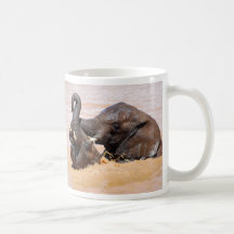 Elephants water world mug