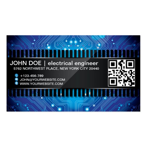Eletronic Chil Style Business Card (front side)