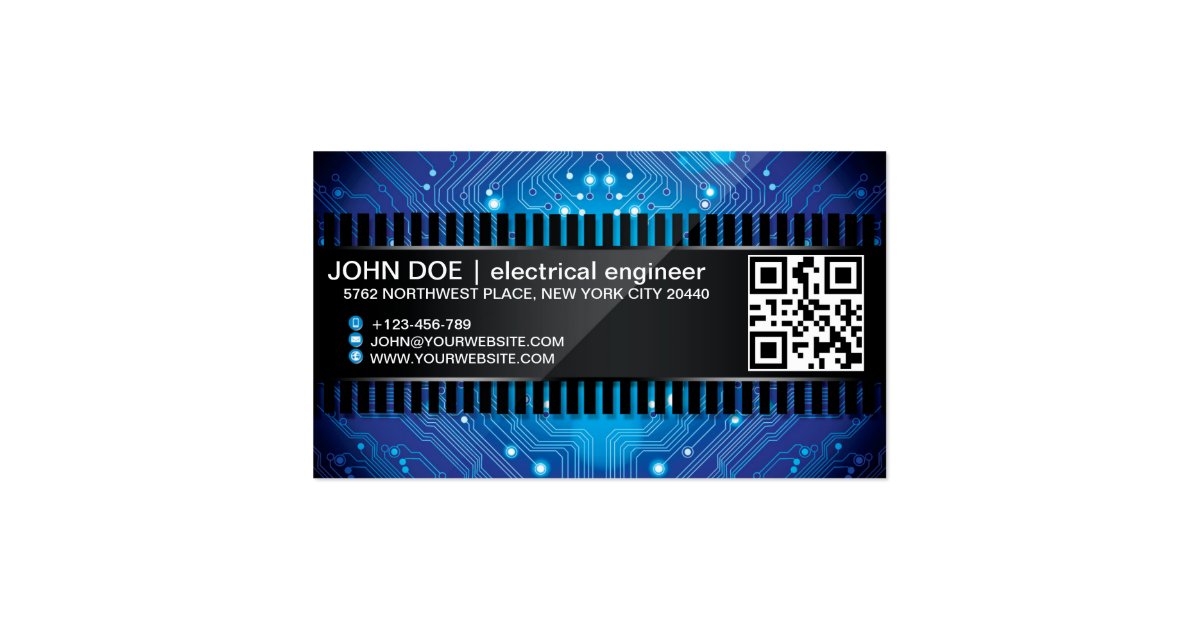 Eletronic Chip Style Business Card Zazzle