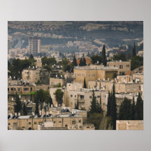 Elevated city view from Jerusalem YMCA tower Posters