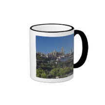 Elevated town view with the Segovia Cathedral Mug
