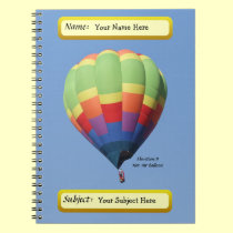 Elevation II Hot Air Balloon Notebook notebooks