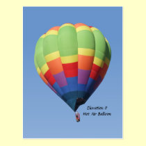 Elevation II Hot Air Balloon Postcard postcards