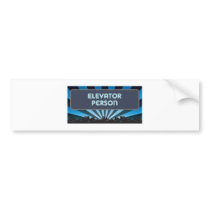 Elevator Person Marquee Bumper Sticker