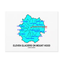 Eleven Glaciers On Mount Hood (Geology Map) Post Card