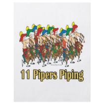 eleven pipers piping  11th day of christmas flyer design