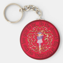 Eleven pipers piping key chain