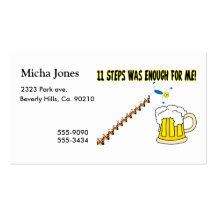Eleven Steps Was Enough Alcoholic Business Card Templates