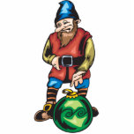 Elf and Green Christmas Ornament Photo Cutout