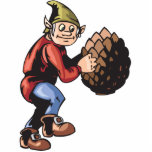 Elf and Pine Cone Photo Sculpture