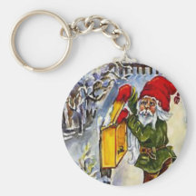 Elf at the mailbox - Happy Christmas Key Chain