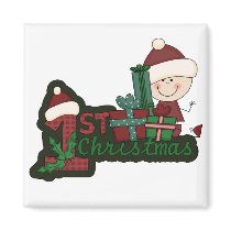Elf Baby First Christmas T-shirts and Gifts magnets by christmasshop Elf Baby First Christmas T-shirts and Gifts magnets