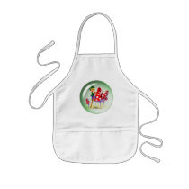 ELF BUBBLE & MUSHROOMS by SHARON SHARPE Apron