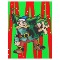 Elf Carrying Christmas Tree Custom Flyer