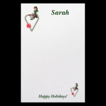 Elf Christmas Personalized Stationery Note Paper by SmilinEyesTreasures Elf Christmas Personalized Stationery Note Paper