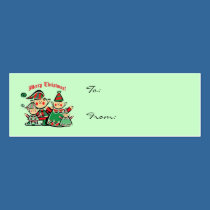 Elf Family Gift Tags business cards