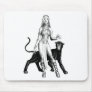 elf girl with panther mouse pad