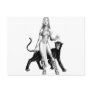 elf girl with panther postcard