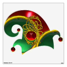 ELF HAT /GOLD JEWELS ,CELTIC KNOTS AND GEM STONES WALL SKIN
