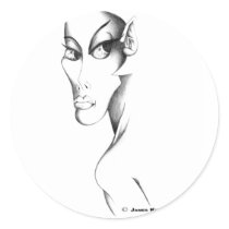 Elf Head: Loopy - WB stickers