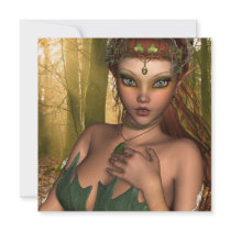 Elf in Woods Invitations
