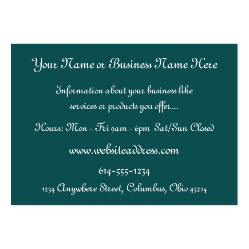 Elf Island Fantasy Business Cards (back side)