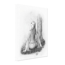 Elf Lady Stretched Canvas Prints