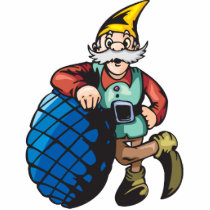 Elf Leaning On Christmas Ornament Photo Cut Outs